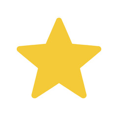 Yellow Star Shape Vector Icon