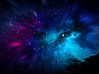 Universal scenery with star dust nebula and abstract dark colors © Tasosk