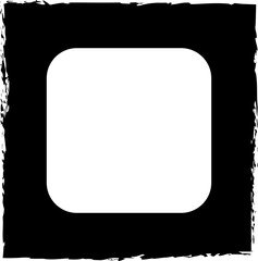 Square brush frames with rounded square border layout