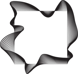 Square frame line halftone made of fluid blend effect