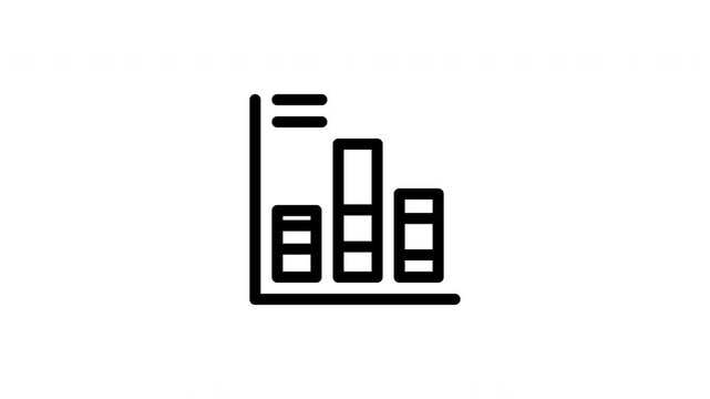 stacked bar chart animated icon
