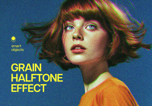 Retro Magazine Halftone Effect Mockup
