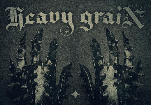 Heavy Grain Photo Effect Mockup