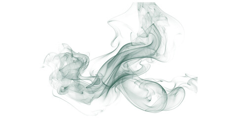 A mesmerizing swirl of green smoke against a dark background