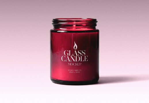 Glass Jar Candle Mockup