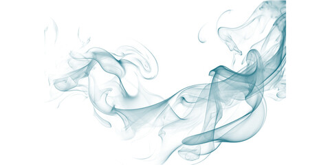 A mesmerizing display of blue smoke swirling against a dark background