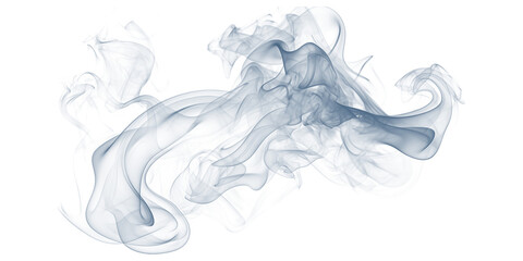 A mesmerizing cloud of blue smoke swirls against a dark background