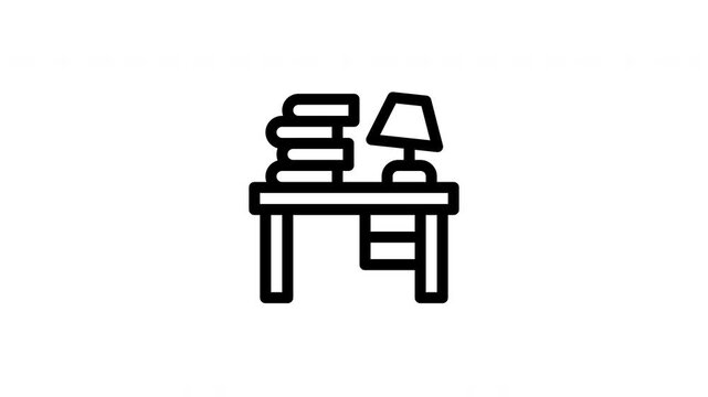 study desk animated icon