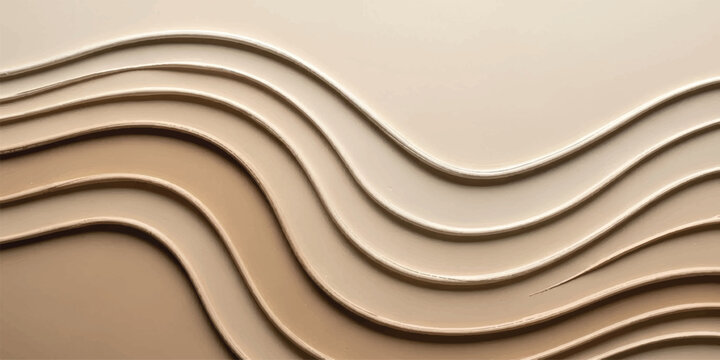 An abstract brown vector background featuring dynamic wavy lines and a 3d curve pattern creates an artistic business banner illustration with a textured light design and blue style backdrop