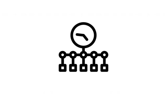 timeline chart animated icon