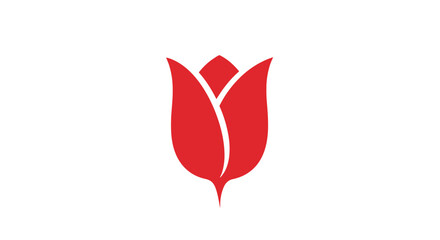 Obraz premium Red Tulip Logo Simple Design Element.