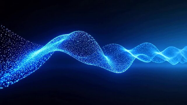 Blue glowing wave pattern
