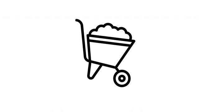 wheelbarrow animated icon