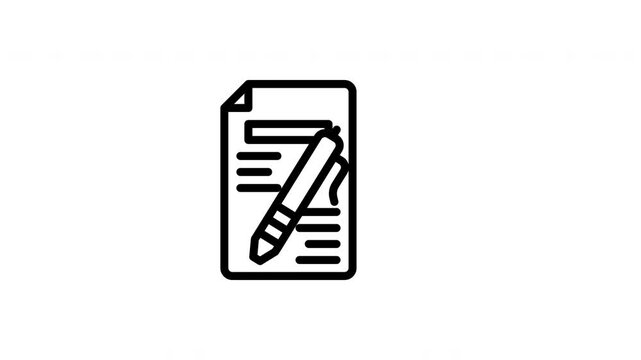 writing animated icon