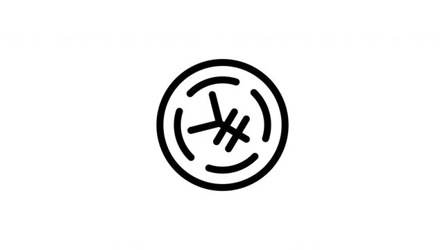 yen symbol animated icon