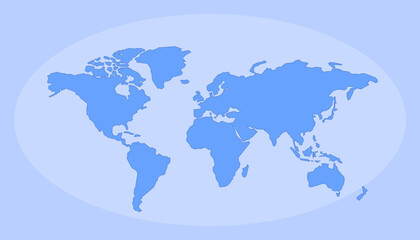 Obraz premium Colorful world map vector illustration, bright continents design for classroom, poster and creative branding use.