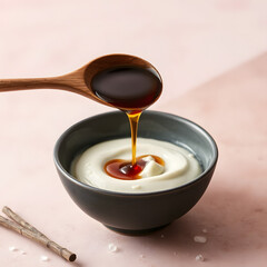 spoon with chocolate