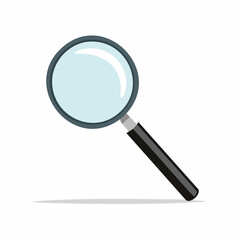 Flat Design Magnifying Glass Search