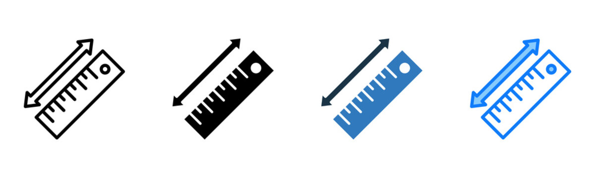 Ruler icon multiple style 