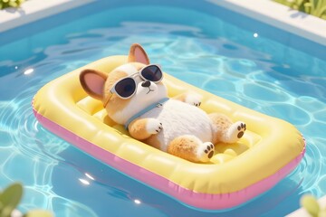 dog in pool