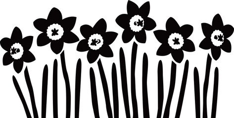 水仙の花ベクターイラスト