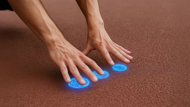 Hand finger sensor technology touch surface sport rehab physical therapy knee acl meniscus sports injury rehab return to sport with digital glow