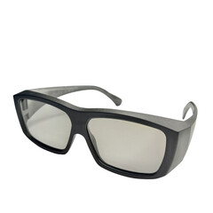 Black 3d glasses for watching immersive cinema movies