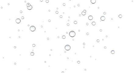 Water drops on blue glass surface