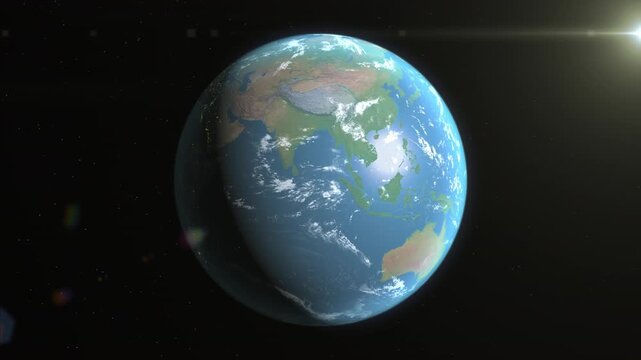Location and map of Philippines on the surface of the earth at day.