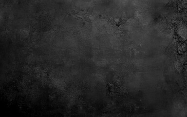 Obraz premium Dark black textured concrete wall background. Grunge cement wall. Vector illustration.