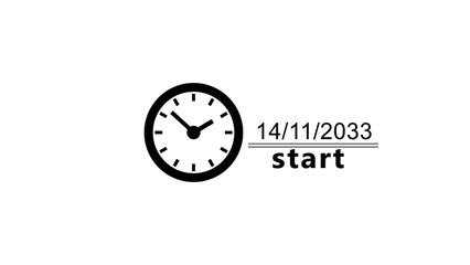 Timer calendar clock illustration. Calendar counting time and date.