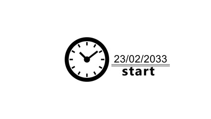 Timer calendar clock illustration. Calendar counting time and date.