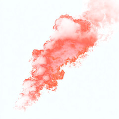 Obraz premium Red smoke streak PNG isolated on transparent background with soft vapor texture