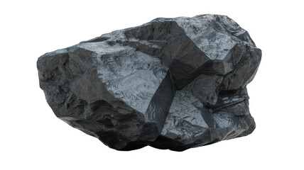 Fototapeta premium Gray rock or stone mineral geology isolated on a transparent background