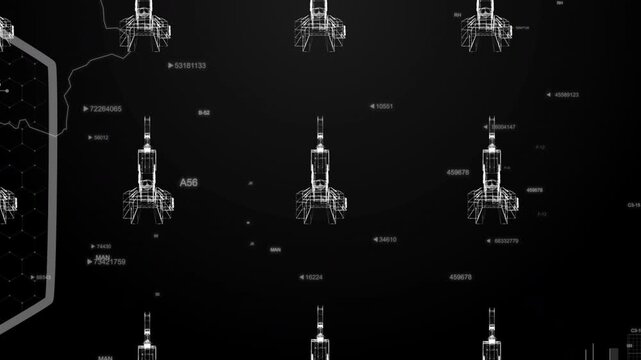 Argentina country MAP Oil war data analytics Background With Abstract Elements | Showcasing Oil Pump jacks technology Video with globe, Growth, Graphs, Statistic Data of a country