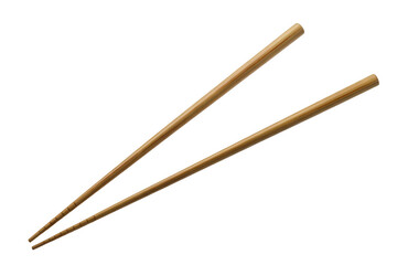 Wooden chopsticks isolated isolated on a transparent background