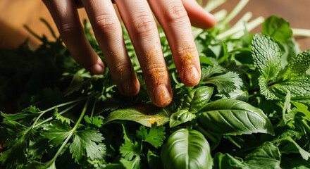 Golden Touch Nurturing Fresh Microgreens for Wellness