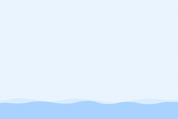波のラインとドットパターンの背景イラスト素材 水色
