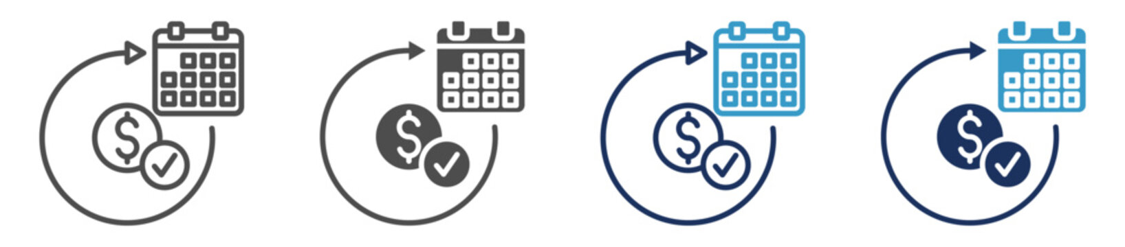 subscription billing multi purpose icon set