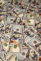 Fototapeta premium American paper money close-up as a background