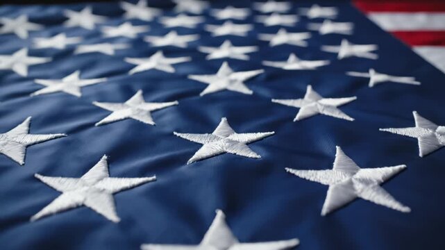 Closeup of American flag stars