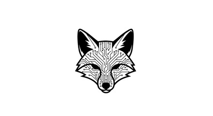 Obraz premium Detailed illustration of a fox head.