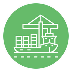 Obraz premium Port Vector Icon