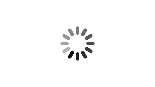 Loading wheel animation on Transparent background. Animated of circle loading icon. Wheel loading. Loading circle icon animation. Animated of circle loading icon. ALPHA CHANNEL