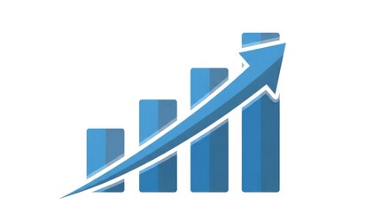 Fototapeta premium Business Growth Chart with Rising Arrow for Website Design and Professional Financial Presentations