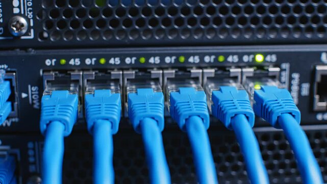 Network server with connected cables