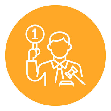Auction Guest Male Vector Icon