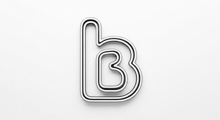 Stylish lowercase b icon with modern design © Tana