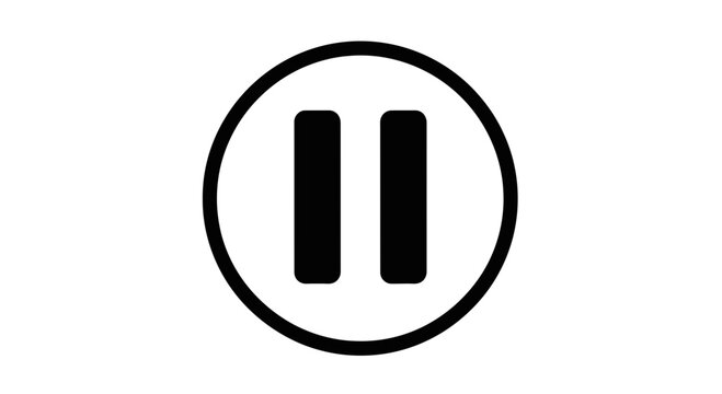 pause button vector illustration