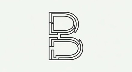 Modern double B logo design with arrows